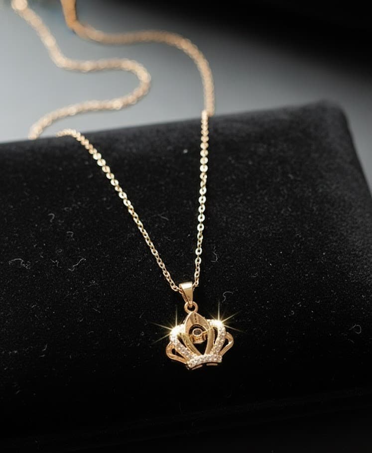 Crown of Grace Crystal Pendant Necklace