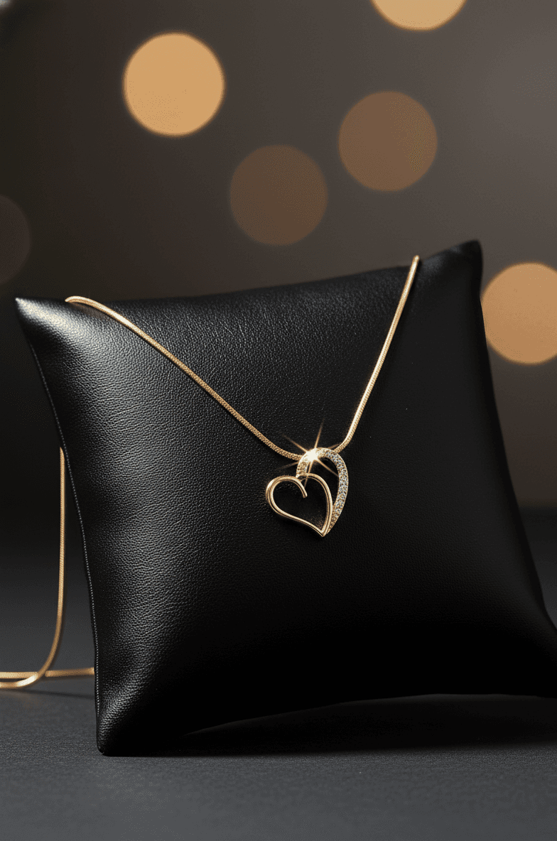 Elegant Heart Loop Pendant Necklace